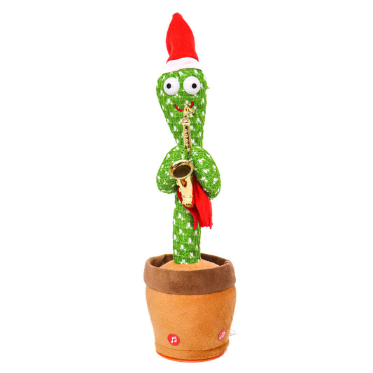 Christmas Dancing Cactus Toy with Saxophone