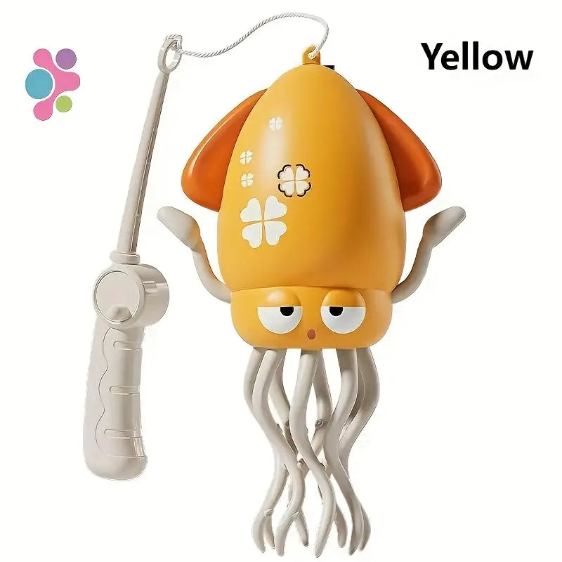 Orange squid toys displayed with lantern handle – color options for squid sensory toy