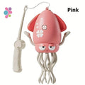 Pink squid toys displayed with lantern handle – color options for squid sensory toy