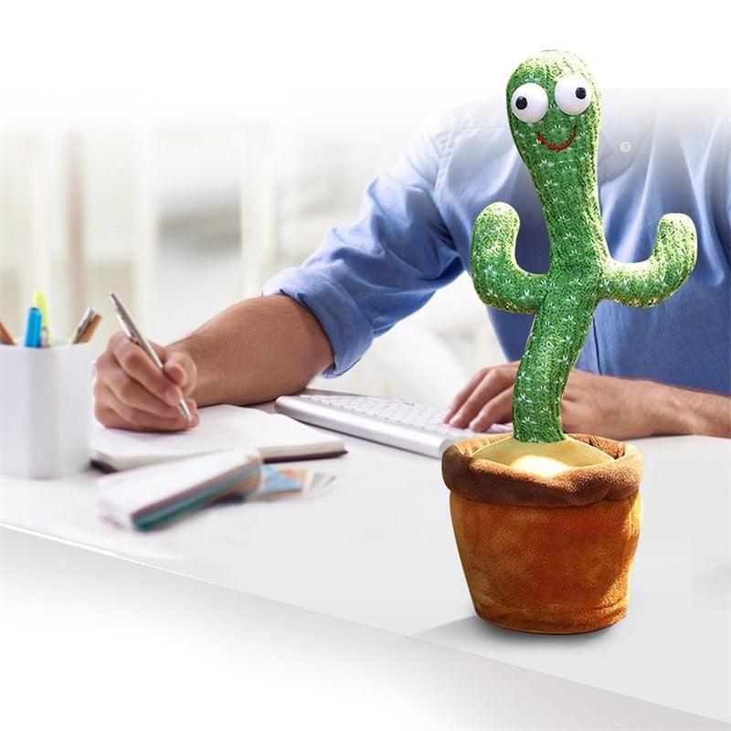 Dancing cactus toy with voice-copy feature for kids and gifts