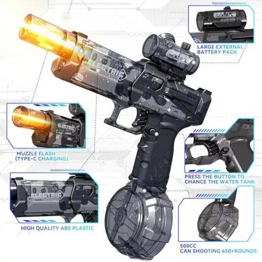 Electric Water Guns with Realistic Gun Muzzle Flame