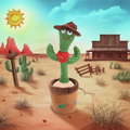 Cowboy Dancing Cactus Toy with Hat & Bandana 3