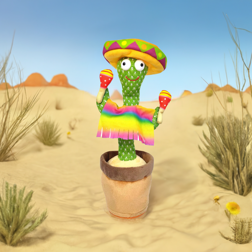 Sombrero Dancing Cactus with Maracas