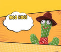 Cowboy Dancing Cactus Toy with Hat & Bandana woo hoo